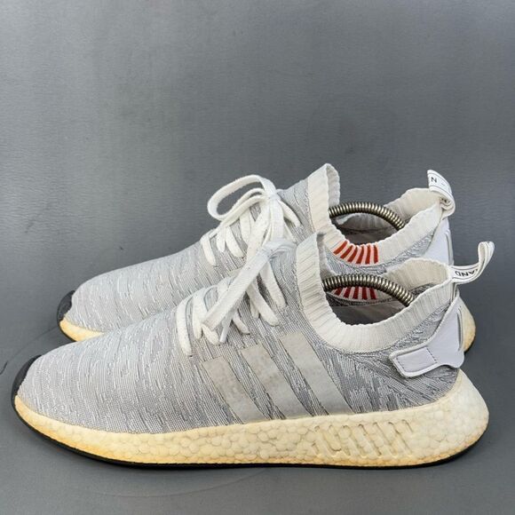 Adidas NMD_R2 Primeknit \'Running white’ athletic sneaker shoes men\'s size 11.5 main image 6